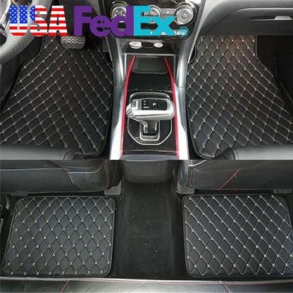 ya 7 8.24 baidi PU Leather Car Floor Mat All Weather Protection Waterproof Universal Auto Mat