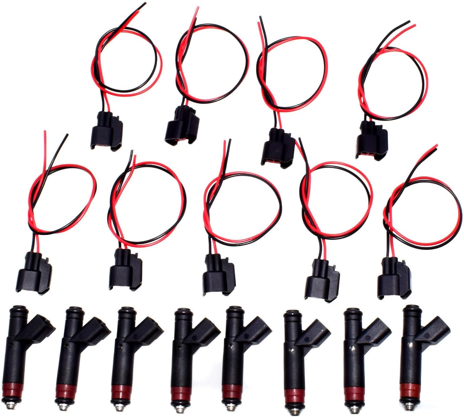 ya 2 8.15 for Jeep for Grand Cherokee 8x Fuel injector & 9x Pigtail Wire Connector 53032145AA