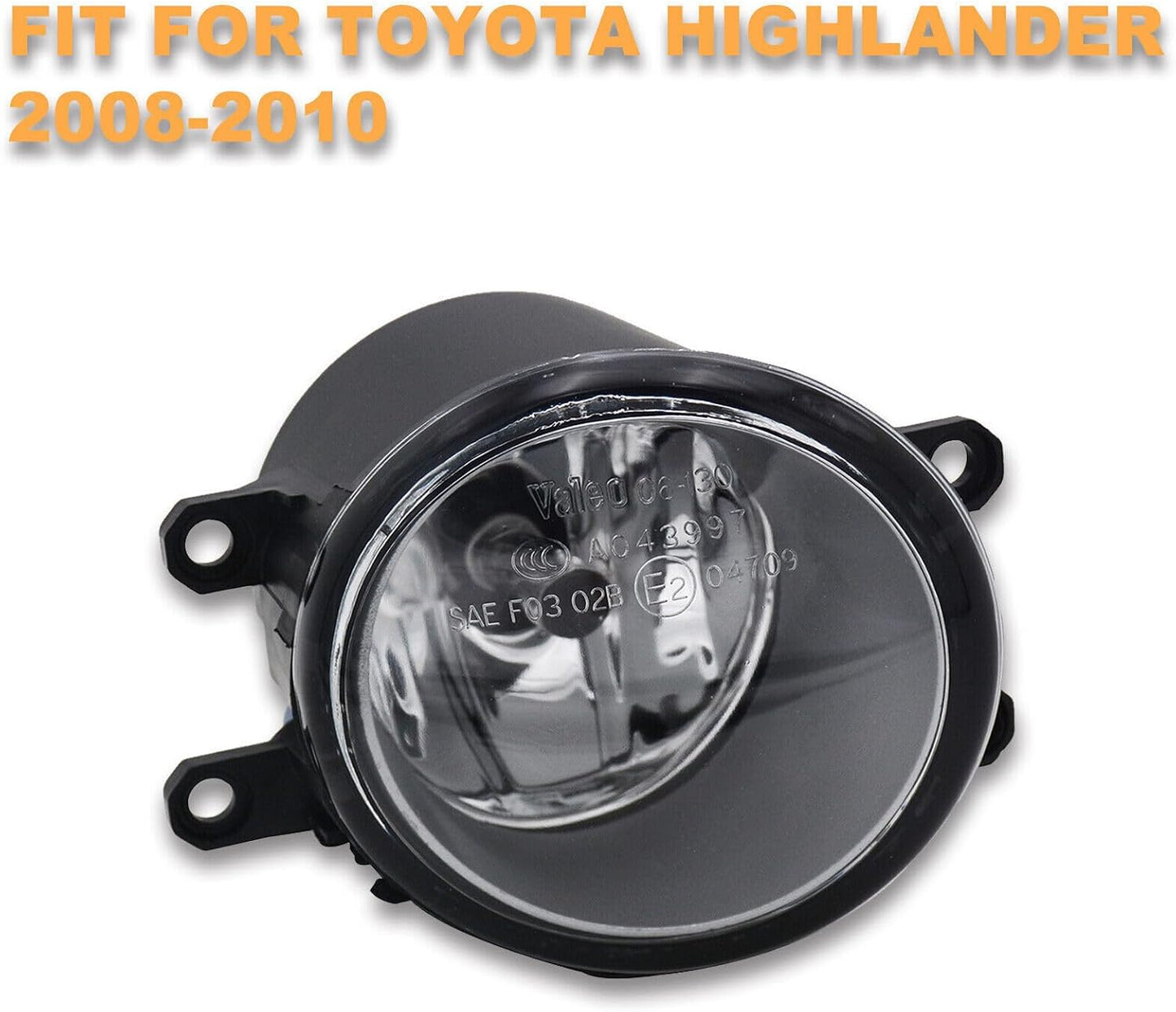 ya 7 8.24 baidi Front Bumper Fog Light Lamp Clear Lens Right Fit for Toyota HIGHLANDER 2008-2010