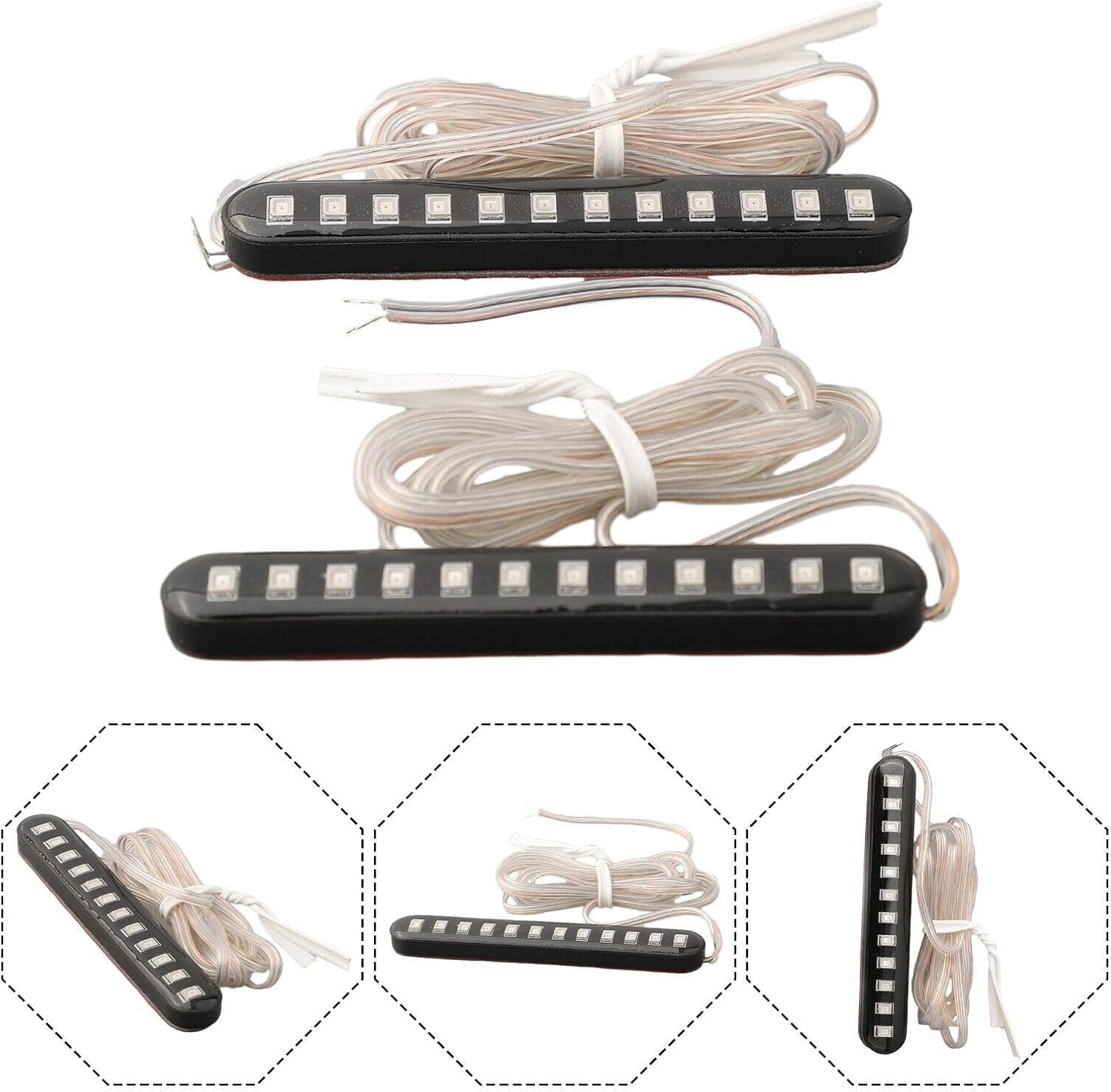 ya 4 8.8 Motorcycle turn signal DC 12V Flowing license plate light bar 