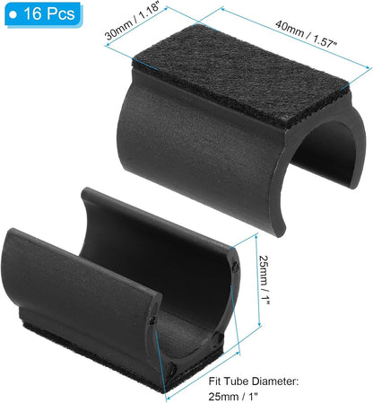 ya 26 10.21 baidi 16pcs U Chair Leg Caps, 25mm U Shaped Chair Leg Floor Protector Tangle, Black