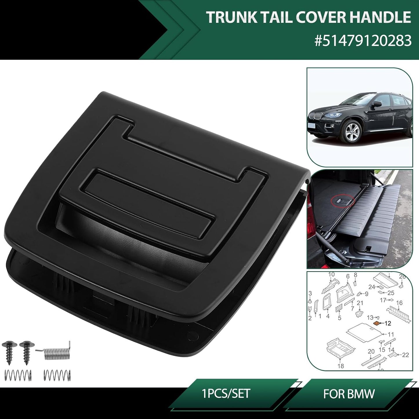 ya 7 8.24 baidi 51479120283 Rear Trunk Mat Handle Boot Floor Carpet Handle for BMW E70 X5 E71 X6