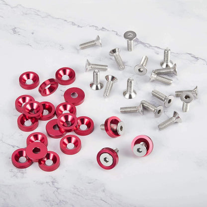 ya 28 10.13 zhengce 20PCS CNC Billet Aluminum Bumper Fender Washer Engine Bay Dress Up Kit JDM-2