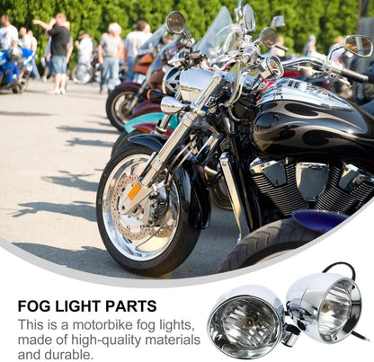 ya 6 8.24 baidi 2 Pcs Retro Bullet Fog Light Auxiliary Driving Motorcycle Headlight