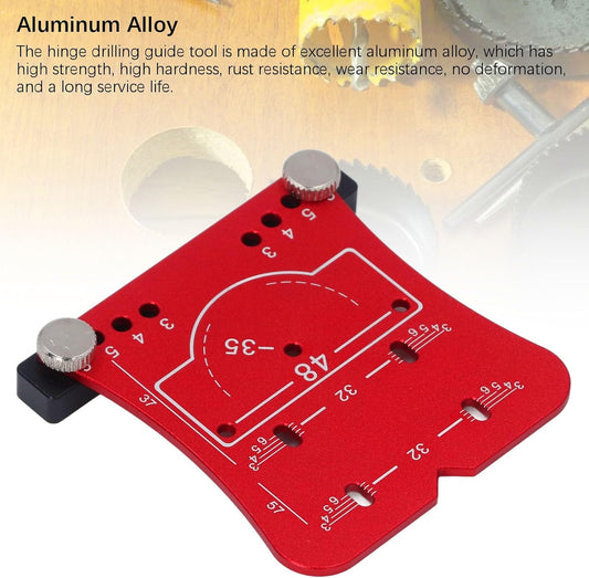 ya 26 10.21 baidi Red 35mm Hinge Hole Jig Aluminum Alloy Drilling Guide Template Woodworking