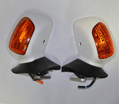 ya 13 9.15 baidi New White Rear View Mirrors Signal Lens for Honda Goldwing GL1800 2001-2017