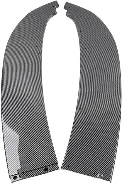ya 2 8.15 Front Bumper Spoiler Lip for BMW 3 Series E90 E91 M Sport LCL Carbon Fiber Black