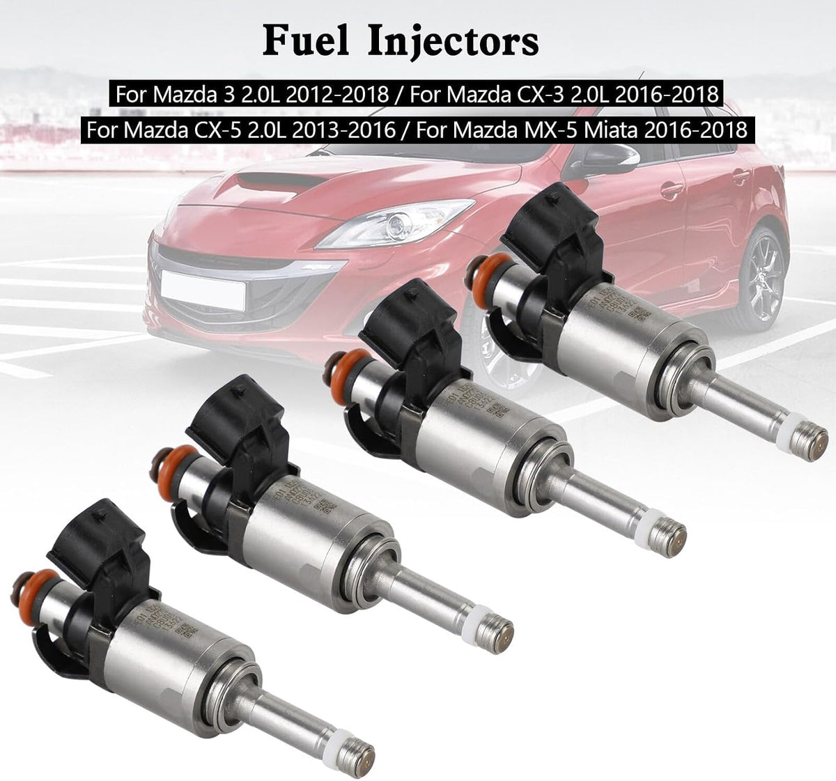 ya 14 9.20 zhengce 4PCS Fuel Injectors PE01-13-250C for Mazda 3 CX-3 CX-5 2.0 2012-18 PE01-13-1