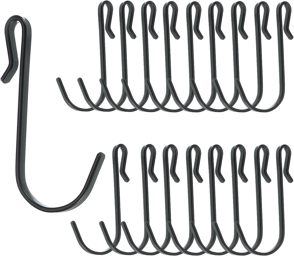 ya 26 10.21 baidi 2.3 J Hooks for Hanging, 20 Pack Hooks for Kitchen, Bedroom, Black Tone