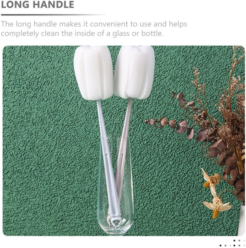 ya 26 10.21 baidi 2 Pcs Flask Cleaning Brush Water Bottle Handle Spon Feeding-2
