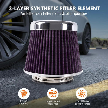 ya 13 9.15 baidi Cold Air Intake High Flow Per for MAN ce Purple Air Filter 3/3.5/4 Inlet 5 Tall