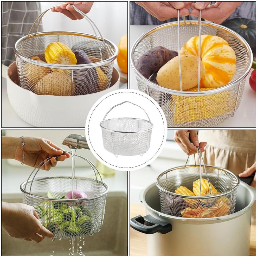 ya 14 9.20 baidi 2 Pcs Portable Basket Wire Draining Stainless Steel Strainer-1