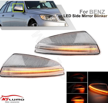 ya 4 8.10 For 2008-2010 for Mercedes-Benz W204 W164 X164 Dynamic LED Mirror Turn Signal Lights 