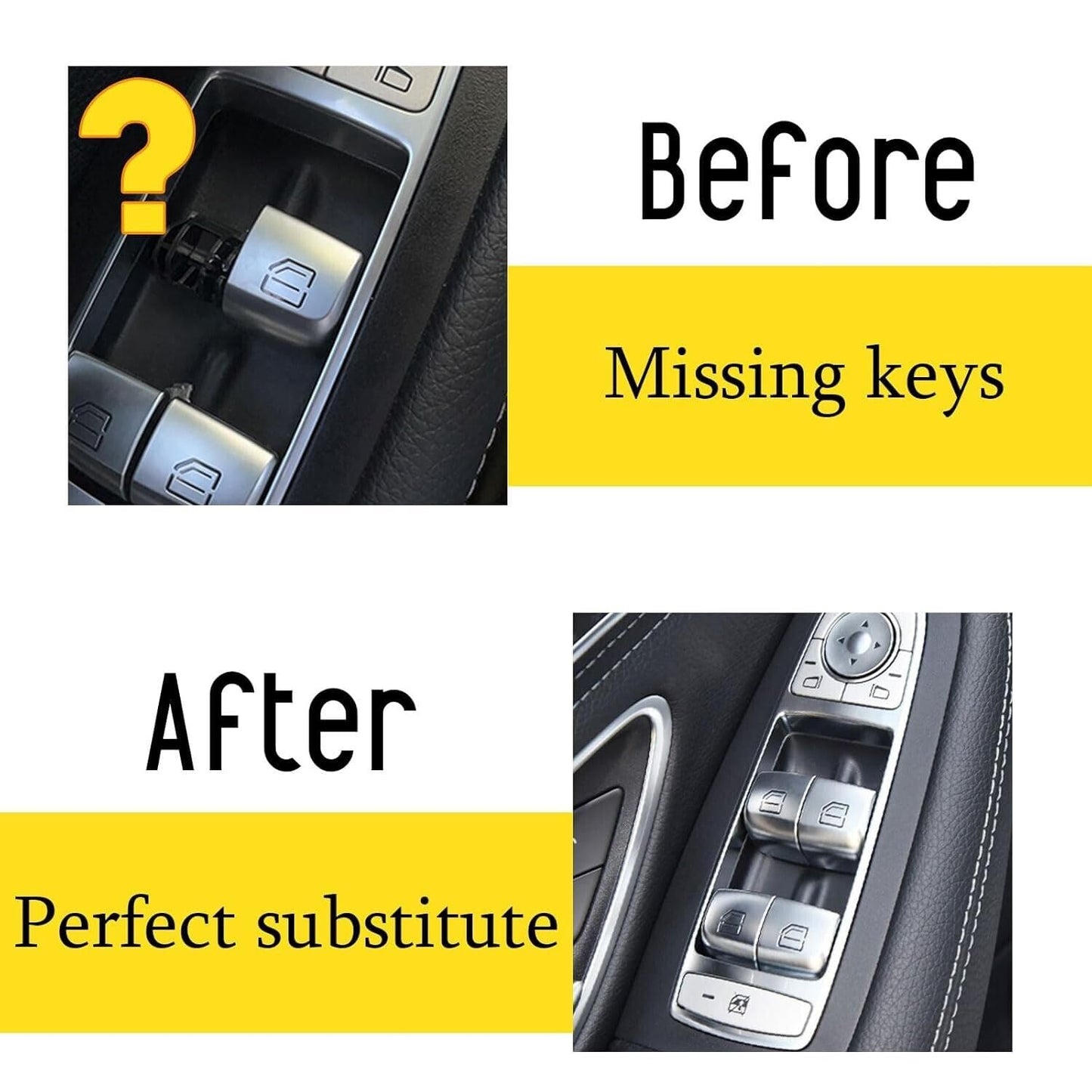ya 8 8.24 baidi Window Switch Button Cover for Mercedes GLC-Class GLC43 GLC300 GLC250 GLC63