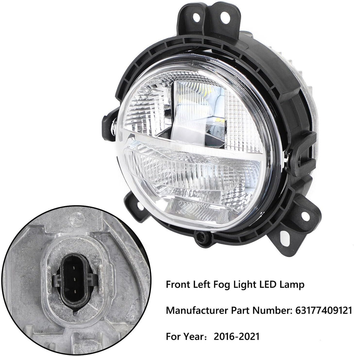 ya 10 9.16 zhengce Front Bumper Left Fog Light 63177409121 for Mini Countryman F60 2016-2021