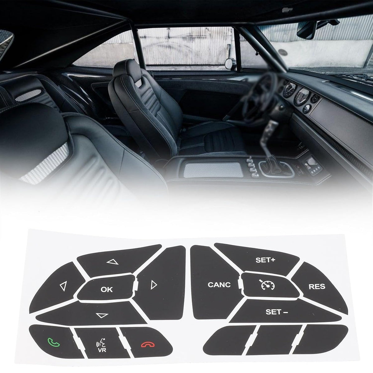 ya 13 9.15 baidi for for Dodge for Charger 2016-2022 Steering Wheel Button Repair Decals Stickers NEW