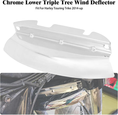 ya 4 8.10 Chrome Lower Triple Tree Wind Deflector for Harley Electra Road Glide 2014-2023
