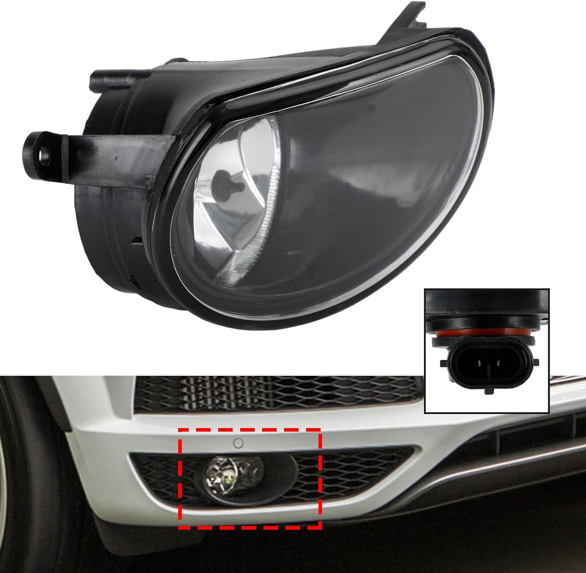 ya 10 9.16 zhengce New Front Right Bumper Halogen Fog Light Fog Lamp Fit for AUDI Q7 2010-2015