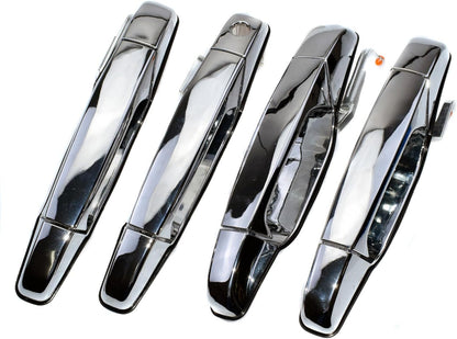 ya 2 8.15 4-Piece Set Exterior Door Handle Chrome FL FR RL RR for Chevrolet for GMC for Cadillac 2007-13