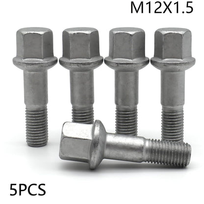 ya 10 9.16 baidi 5Pcs Car M12X1.5 Wheel Bolts Car Lug Nuts 60MM Parts for Mercedes-Benz R129 R170