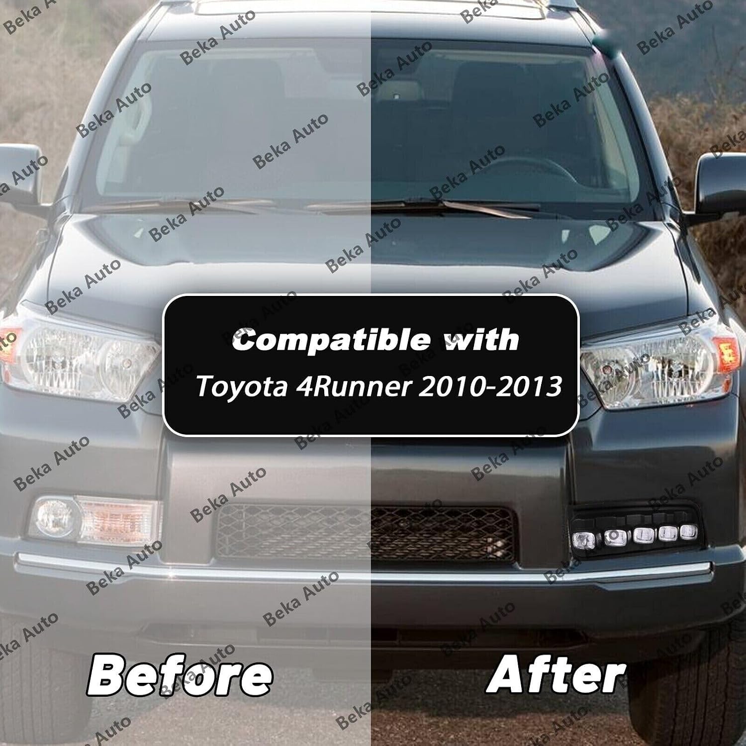 ya 2 8.15 A pair of front bumper fog lights LED DRL suitable for Toyota 4Runner 2010-2013