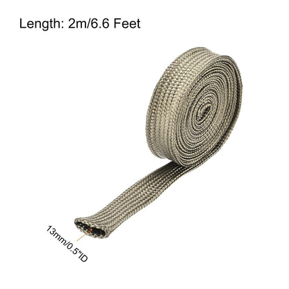 ya 13 9.15 baidi Heat Shield Sleeve 0.5 ID 6.6Ft Fuel Line Heat Shield Sleeve 800¡æ Titanium