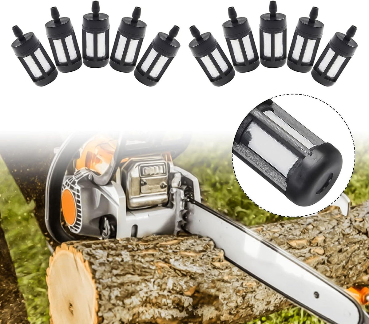 ya 26 10.21 baidi 10pcs Trimmer Brush Cutter Fuel Hose Pipe Filter Improved Fuel Efficiency