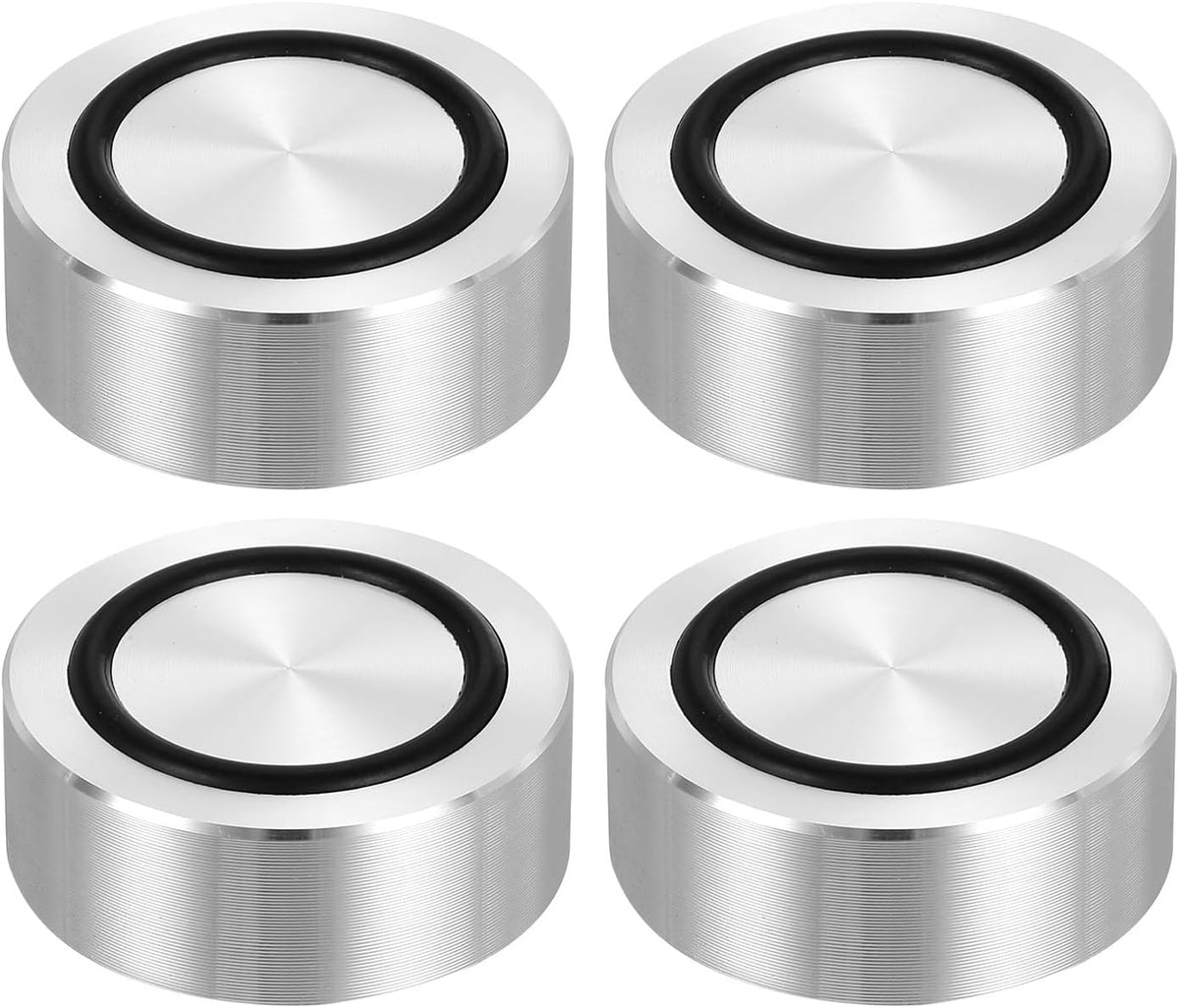 ya 26 10.21 baidi M8 40mm / 1.6 Dia 15mm Aluminum Disc Glass Top Adapter with Rubber Ring 4pcs