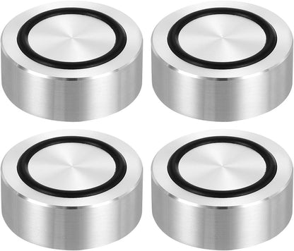 ya 26 10.21 baidi M8 40mm / 1.6 Dia 15mm Aluminum Disc Glass Top Adapter with Rubber Ring 4pcs