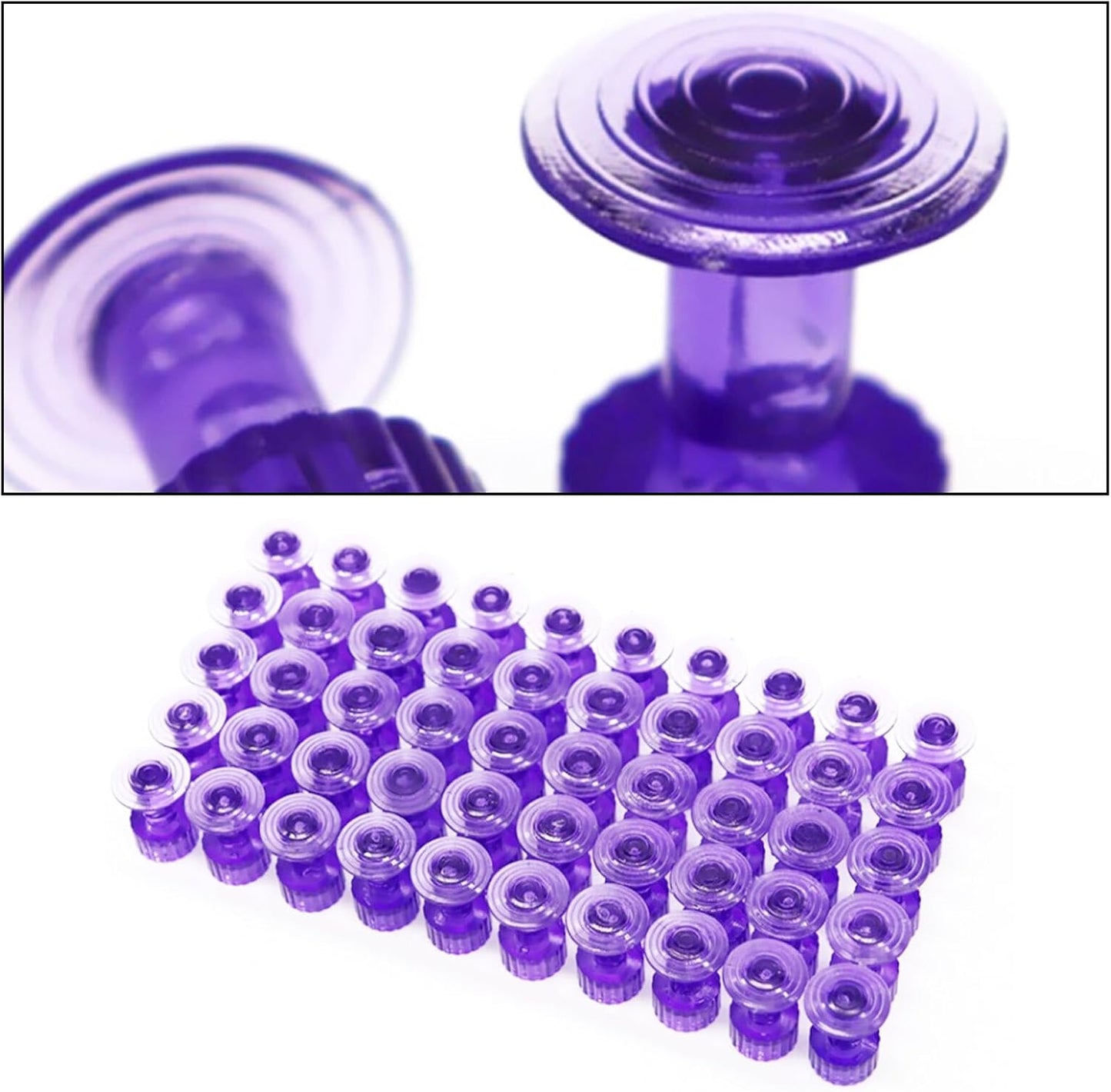 ya 4 8.14 Purple PDR Adhesive Pull tabs for car paintless dent Repair Hail Repair 50 Pieces