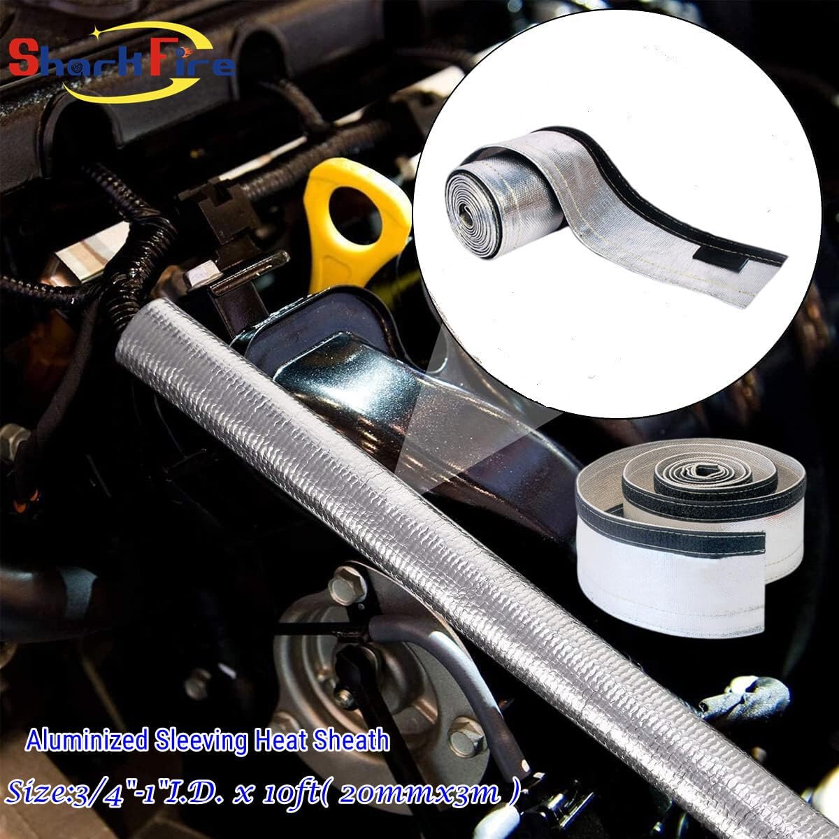 ya 5 8.24 baidi Heat Shroud Sleeve Alu for Mini zed Sleving 3/4 inch fuel line heat shield for intake
