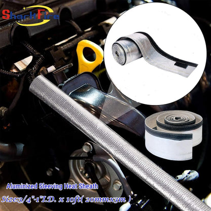 ya 5 8.24 baidi Heat Shroud Sleeve Alu for Mini zed Sleving 3/4 inch fuel line heat shield for intake