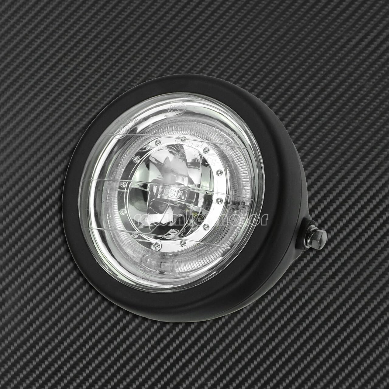 ya 6 8.24 baidi 6.5 Front Headlight Grill Blue Halo Lamp Fit for Harley Sportster Cafe Racer