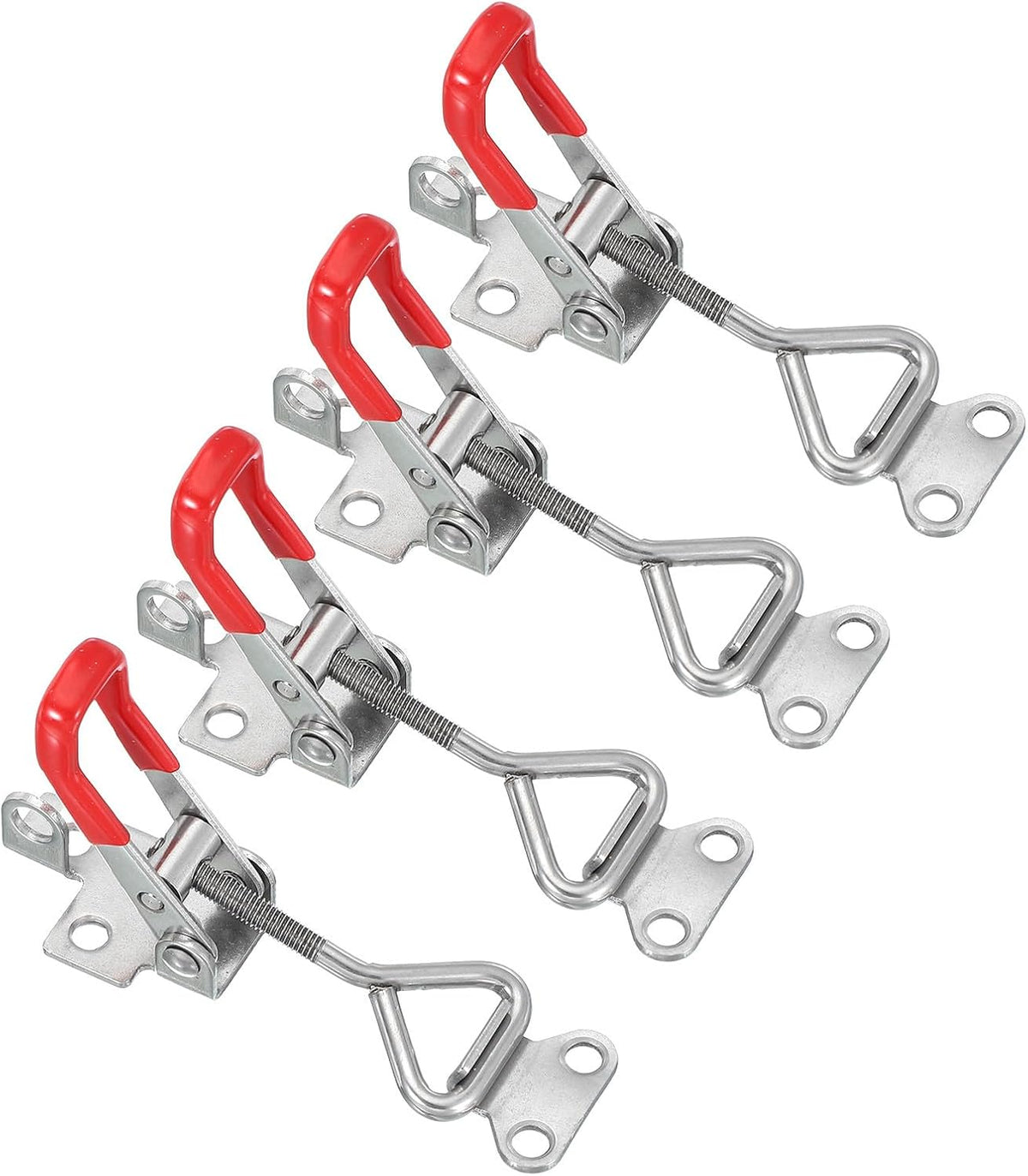 ya 26 10.21 baidi 4 Pcs Toggle Latch Clamp 4001 Stainless Steel with Hole 220Lbs ing, Silver