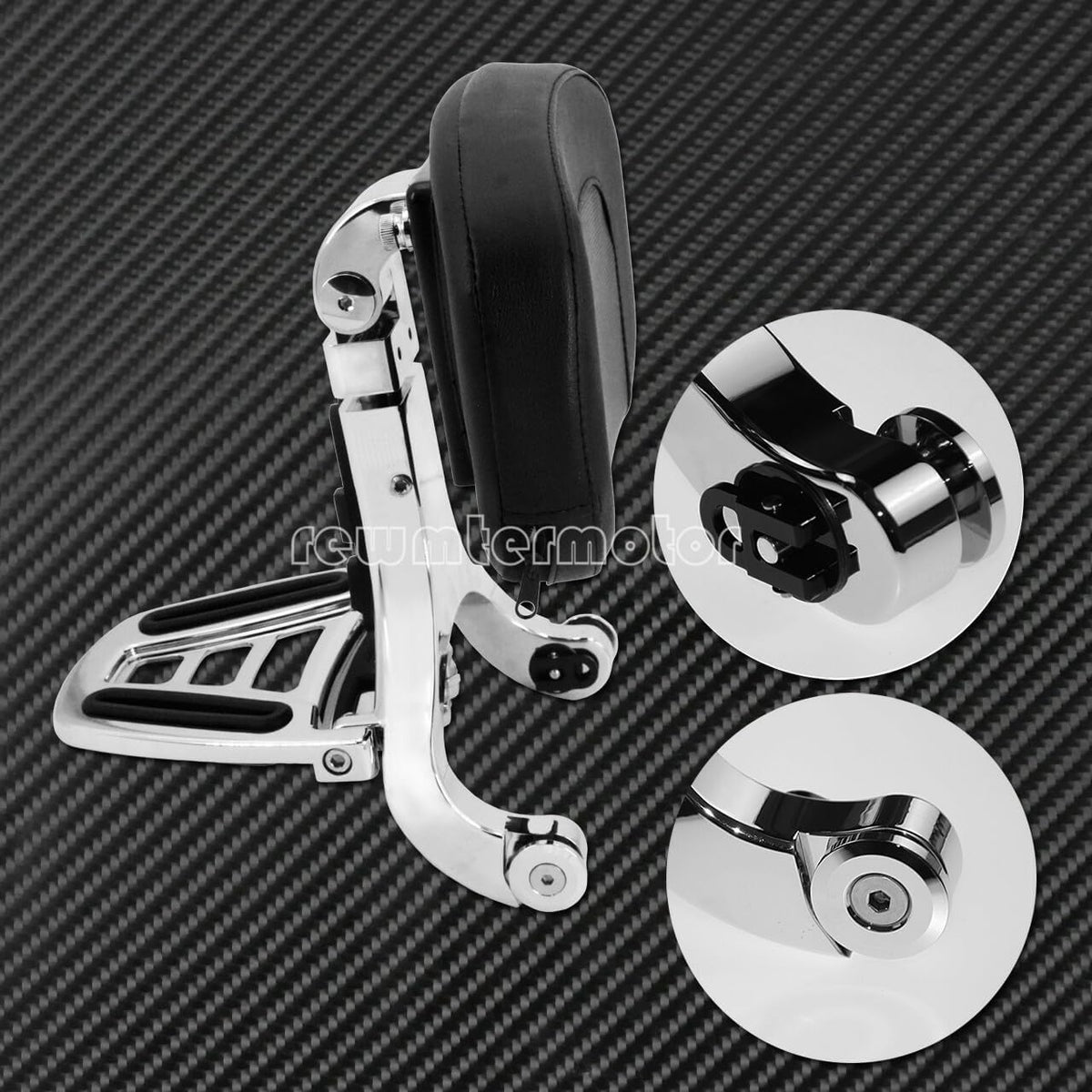 ya 6 8.14 Multi-Purpose Driver & Passenger Backrest Fit for Harley Sport Glide 2018-2020