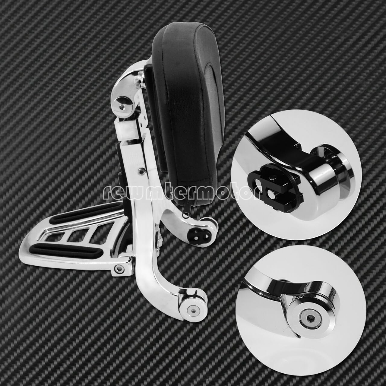 ya 6 8.24 baidi Multi-Purpose Driver & Passenger Backrest Fit for Harley Softail Fatboy 2018-20