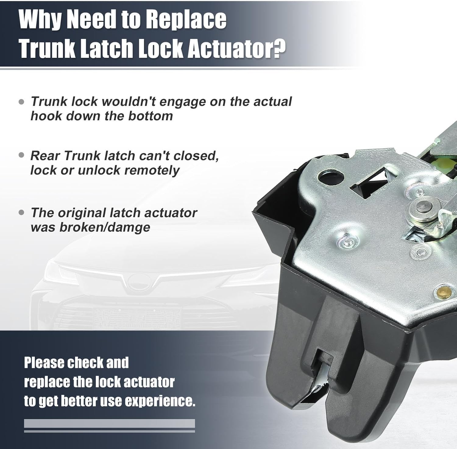ya 7 8.24 baidi Liftgate Tailgate Lock Trunk Latch Actuator for Toyota for Corolla 09-13 64600-02040