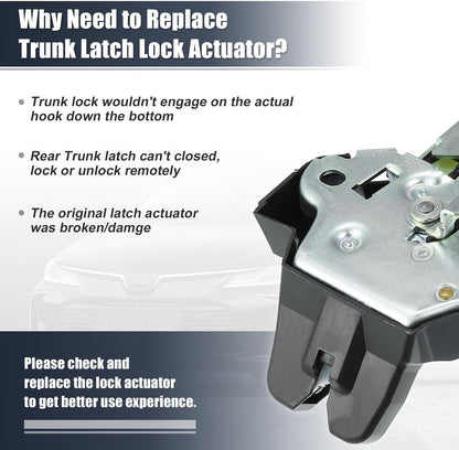 ya 7 8.24 baidi Liftgate Tailgate Lock Trunk Latch Actuator for Toyota for Corolla 09-13 64600-02040