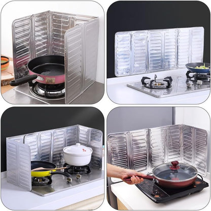 ya 4 8.10 6 Pcs Anti-Splash Oil Baffle Backsplash Protector Aluminum Guards