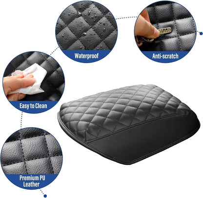 ya 4 8.24 baidi for Ford Explorer 2011 to 2019 Leather Center Console Lid Armrest Cover Pad
