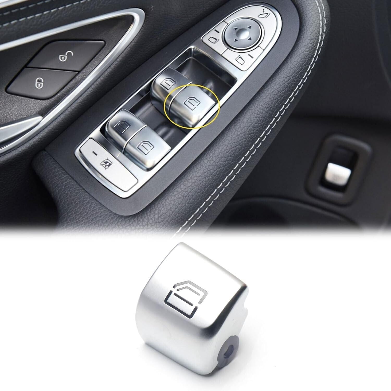 ya 8 8.24 baidi Window Switch Button Cover for Mercedes GLC-Class GLC43 GLC300 GLC250 GLC63