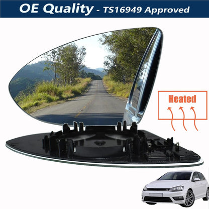 ya 2 8.15 Left Passenger Side Heated Wing Mirror Glass for VW for Golf Mk7 Mk7.5 2013-2018
