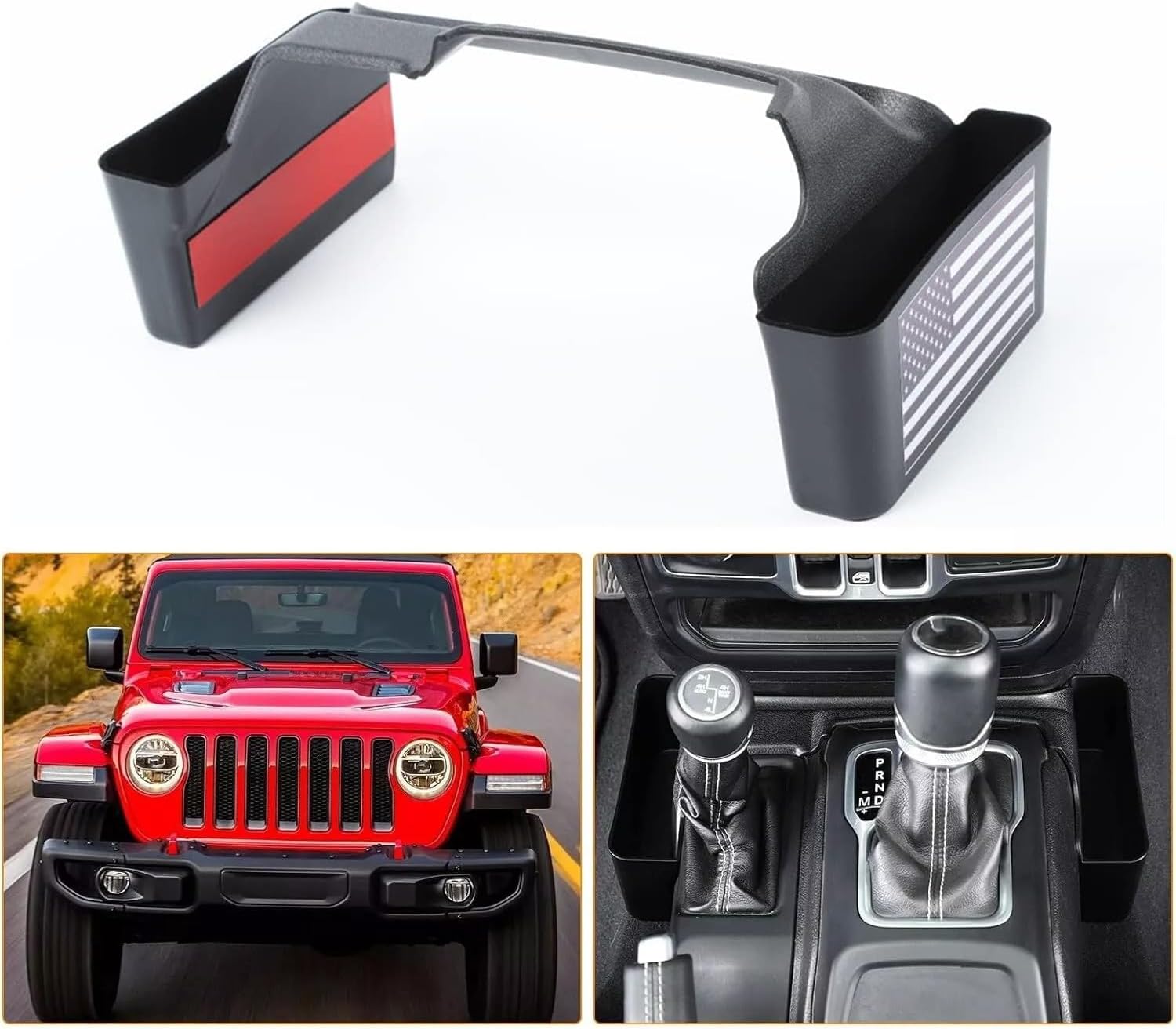 ya 8 8.24 baidi Fit 2018-24 for Jeep for Wrangler JL Console Organizer Gear Shift Storage Box Side Tray