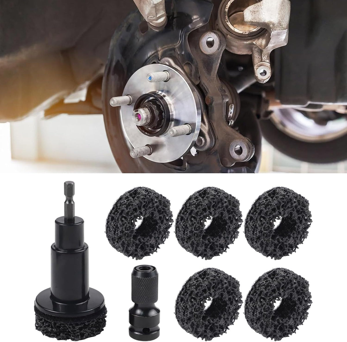 ya 13 9.15 baidi Comprehensive 8PCS Rust Removal Tools for Car Hub Shafts and Brake Disc Care
