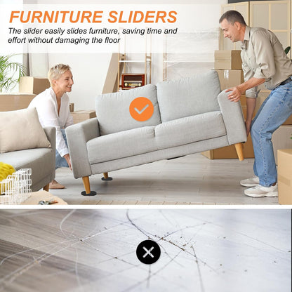 ya 26 10.21 baidi 3 1/2 Furniture Sliders, 4 Pcs Furniture Sliders for Hardwood Floors, Brown