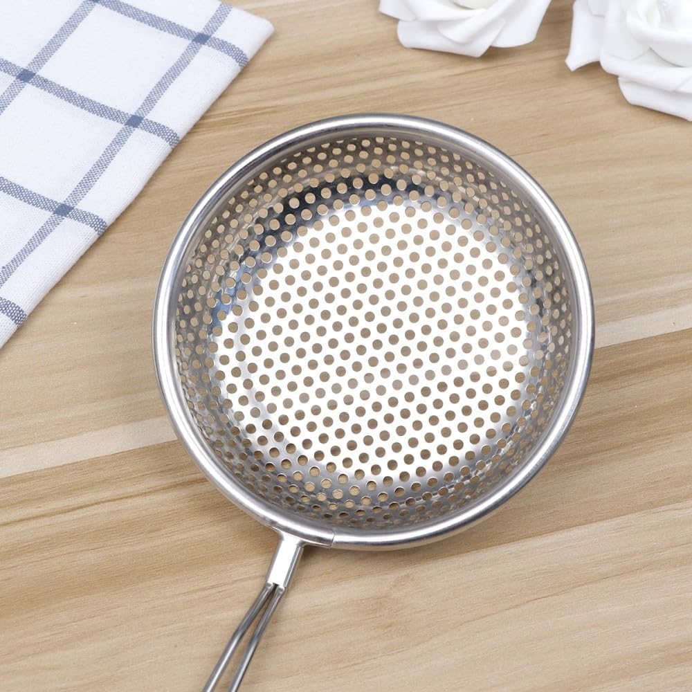 ya 14 9.20 baidi Stainless Steel Colander Fried Food Strainer Cooking Strainers Scoop-1