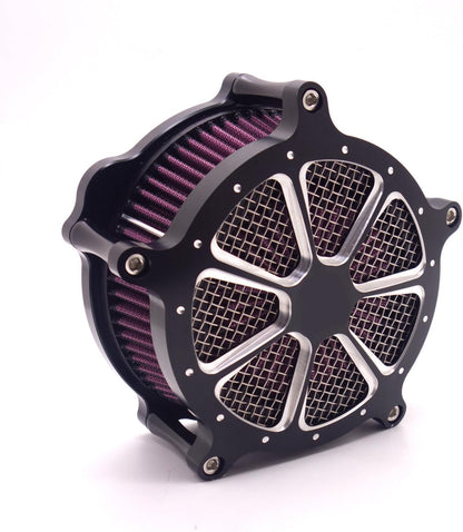 ya 5 8.10 Black CNC Air Cleaner Intake Filter System for Harley Softail Touring 2014-2015