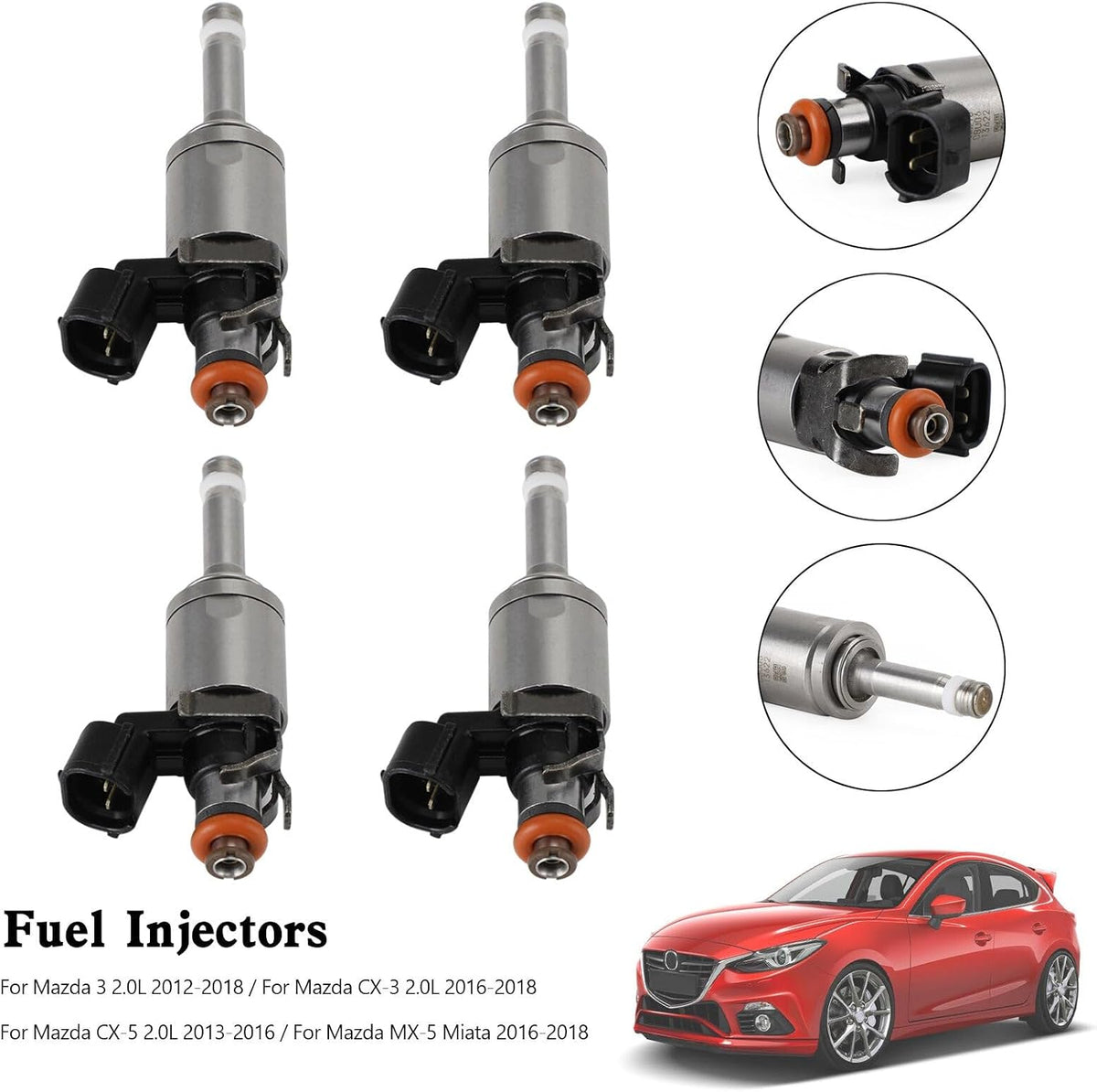 ya 14 9.20 zhengce 4PCS Fuel Injectors PE01-13-250C for Mazda 3 CX-3 CX-5 2.0 2012-18 PE01-13-1