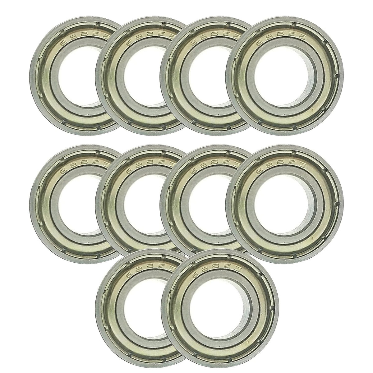 ya 16 10.20 baidi 10Pcs Carbon Steel 8 * 16 * 5mm Deep Groove Ball Bearing for Mini ature 688zz Kit K