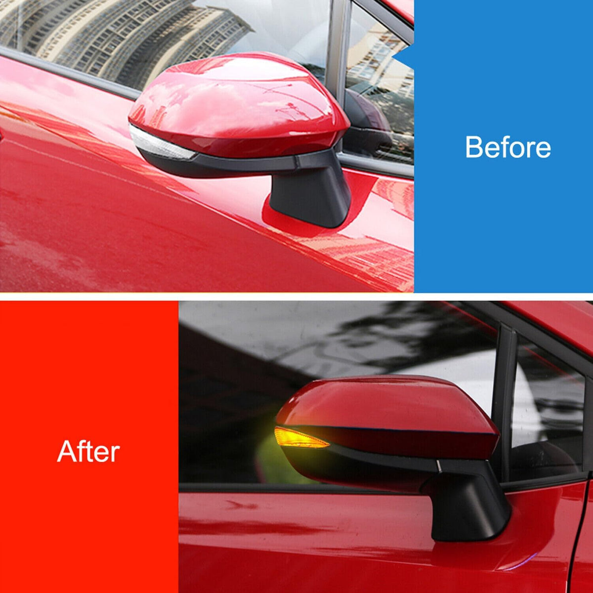 ya 4 8.8 for Toyota Corolla 2019-2024 LED Mirror Turn Signal Light Plug and Play Replacement 